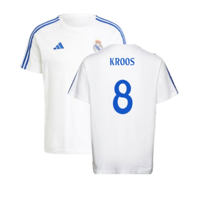 2024-2025 Real Madrid DNA Tee (White) (Kroos 8) — Shop Now