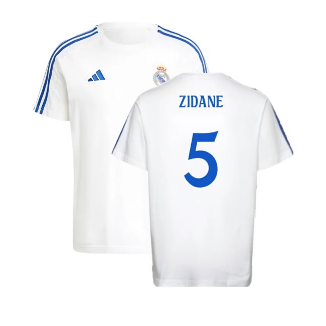 2024-2025 Real Madrid DNA Tee (White) (Zidane 5) — Shop Now