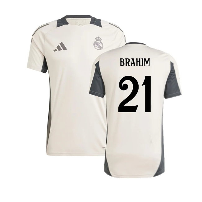 2024-2025 Real Madrid EU Training Jersey (Putty Mauve) (Brahim 21) — Buy Online