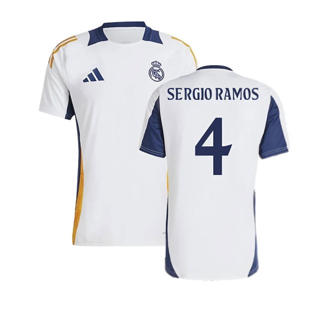 2024-2025 Real Madrid Training Shirt (White) (Sergio Ramos 4) — Buy Online