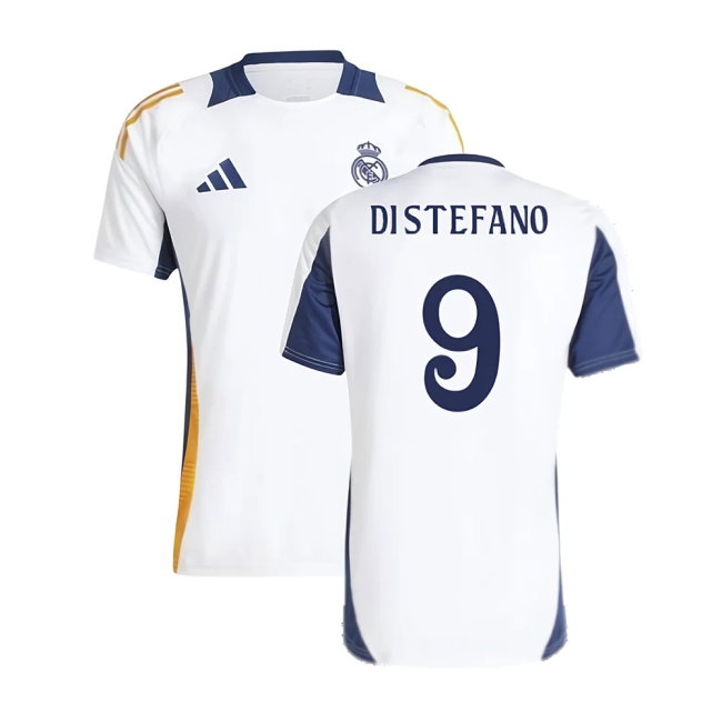 2024-2025 Real Madrid Training Tee (White) (Di Stefano 9) — Shop Online