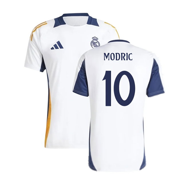 2024-2025 Real Madrid Training Tee (White) (Modric 10) — Buy Online