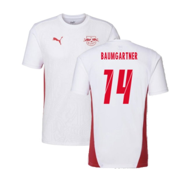 2024-2025 Red Bull Leipzig Training Shirt (White) (Baumgartner 14) — Buy Online