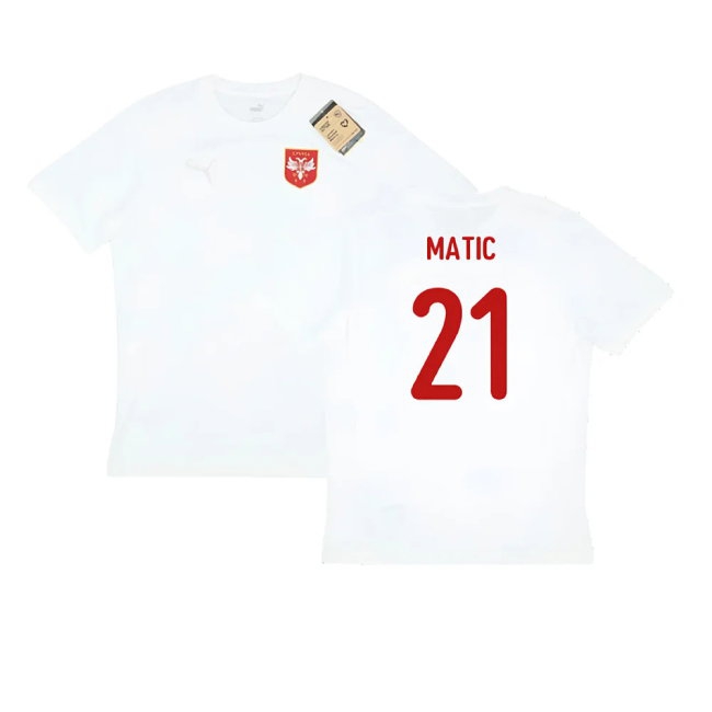 2024-2025 Serbia Training Jersey (White) (Matic 21) — Buy Online