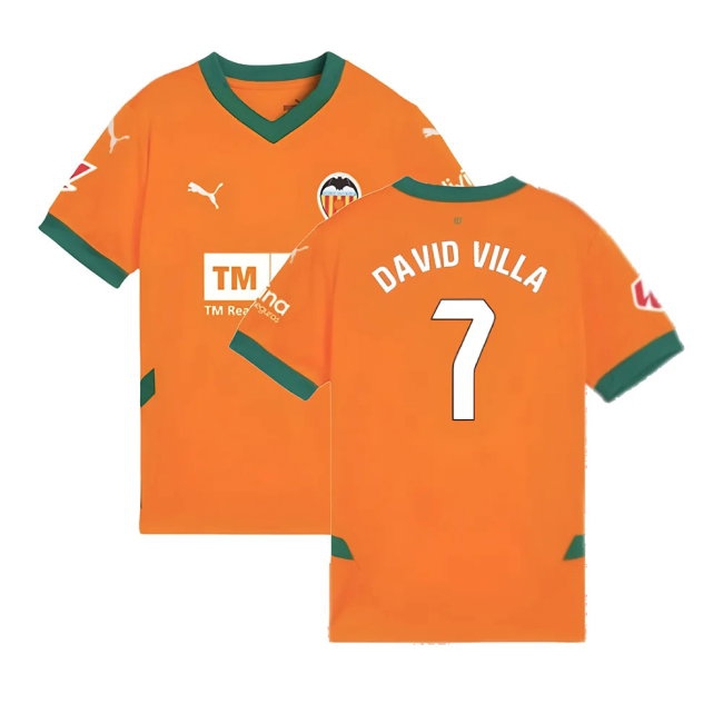 2024-2025 Valencia Third Shirt (David Villa 7) — Shop Now