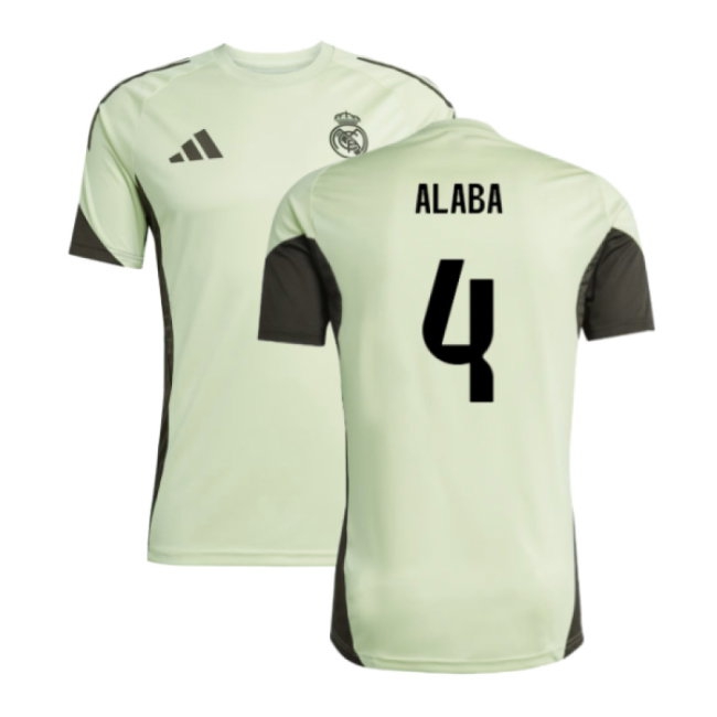 2025-2026 Real Madrid Training Jersey (Almost Lime) (Alaba 4) — Buy Now