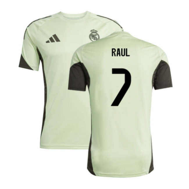2025-2026 Real Madrid Training Jersey (Almost Lime) (Raul 7) — Buy Now