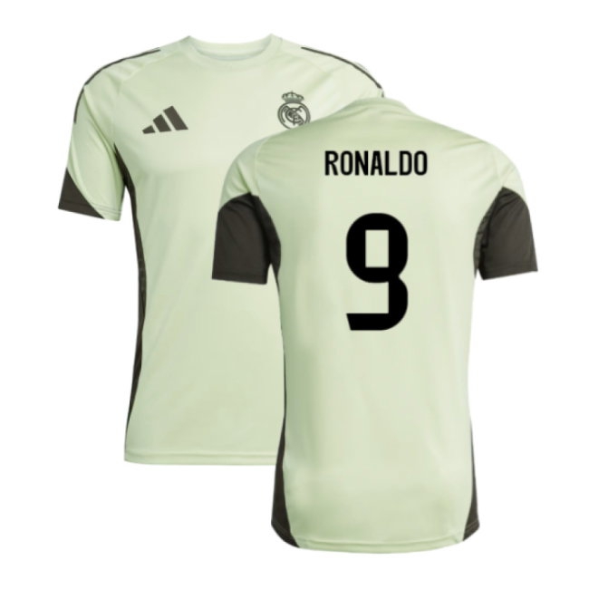 2025-2026 Real Madrid Training Jersey (Almost Lime) (Ronaldo 9) — Buy Online
