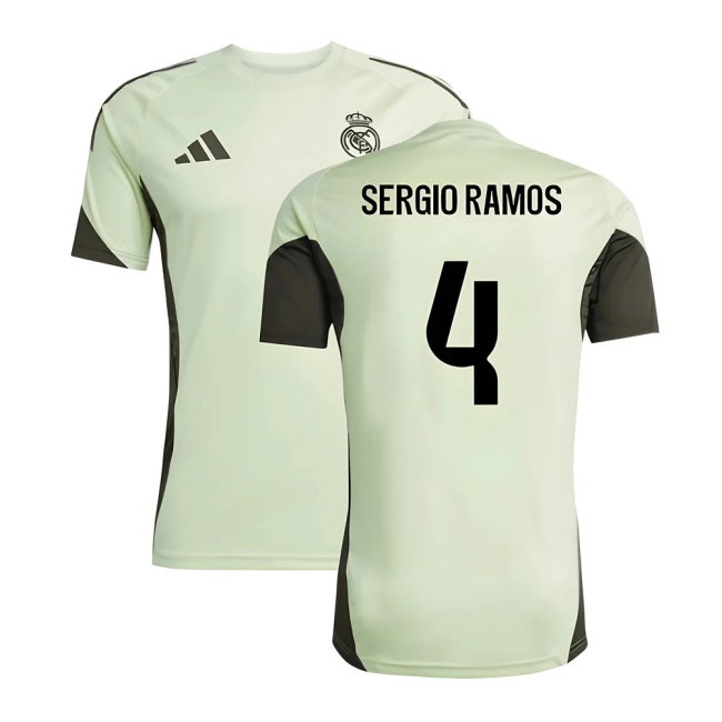 2025-2026 Real Madrid Training Jersey (Almost Lime) (Sergio Ramos 4) — Shop Now