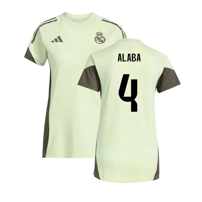 2025-2026 Real Madrid Training Jersey (Almost Lime) - Womens (Alaba 4) — Buy Now
