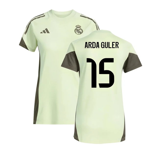 2025-2026 Real Madrid Training Jersey (Almost Lime) - Womens (Arda Guler 15) — Buy Online