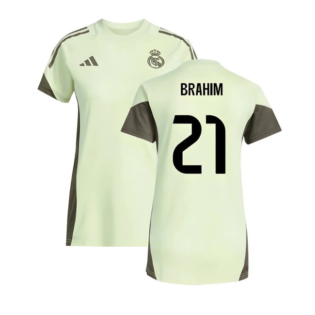 2025-2026 Real Madrid Training Jersey (Almost Lime) - Womens (Brahim 21) — Buy Online