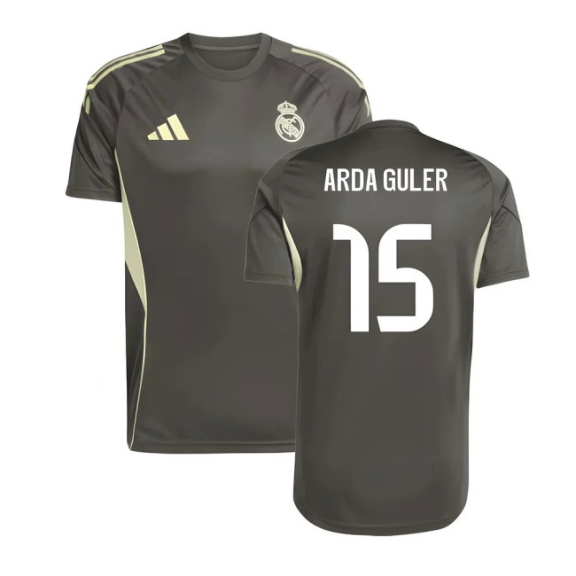 2025-2026 Real Madrid Training Jersey (Utility Grey) (Arda Guler 15) — Shop Now