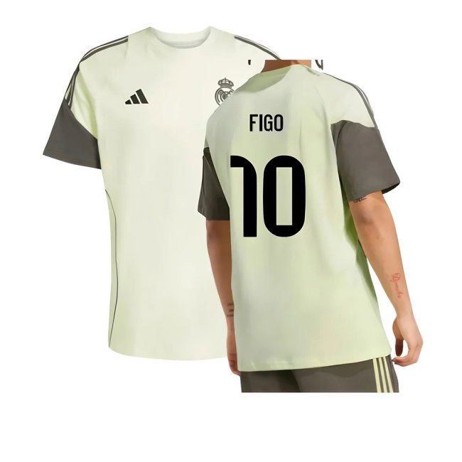 2025-2026 Real Madrid Training Tee (Almost Lime) (Figo 10) — Buy Now