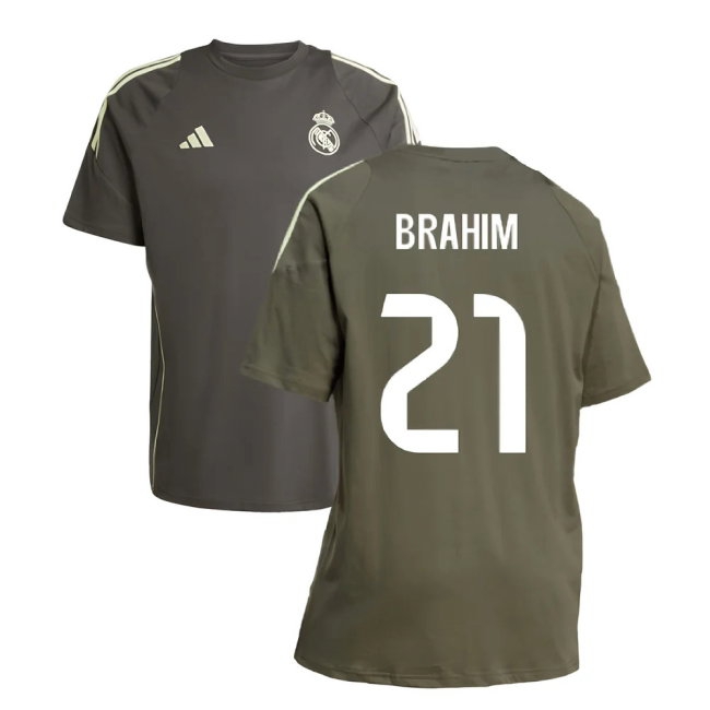 2025-2026 Real Madrid Training Tee (Utility Grey) (Brahim 21) — Shop Now