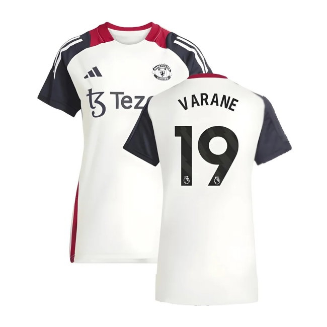 2025 Man Utd Training Jersey (Off White) - Womens (Varane 19) — Buy Online
