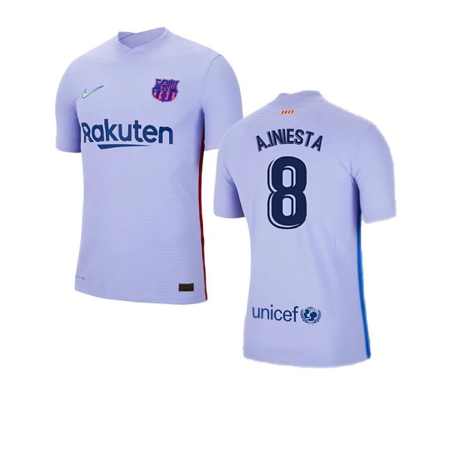 2021-2022 Barcelona Away Shirt (Kids) (A.INIESTA 8) — Shop Now
