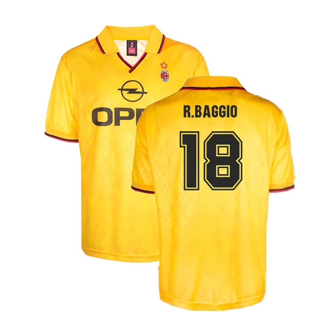 AC Milan 1995-1996 Third Retro Shirt (R.Baggio 18) — Buy Online