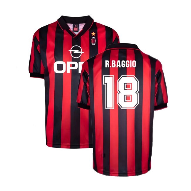 AC Milan 1996 Home Retro Shirt (R.Baggio 18) — Buy Online