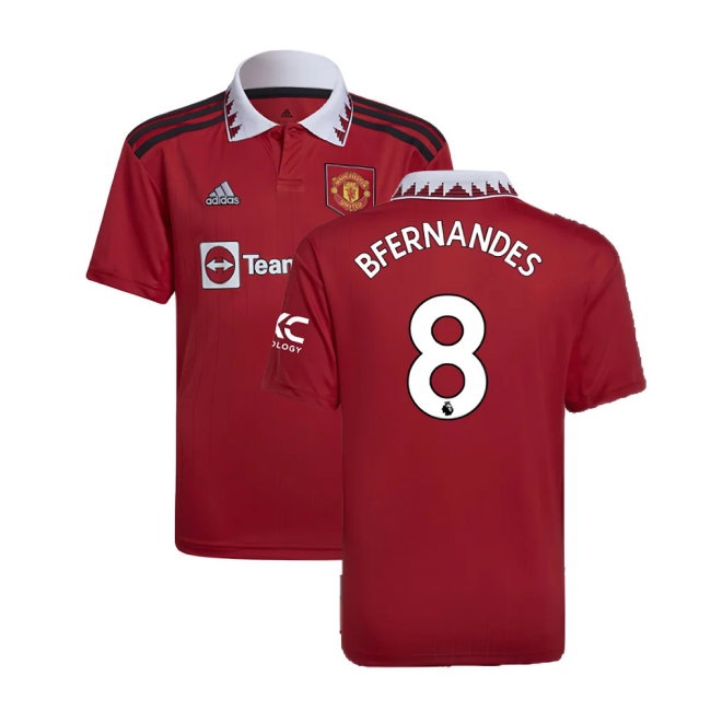 2022-2023 Man Utd Home Shirt (Kids) (B FERNANDES 8) — Shop Online
