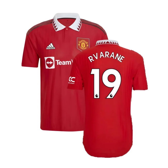2022-2023 Man Utd Player Version Home Shirt (R VARANE 19) — Shop Now