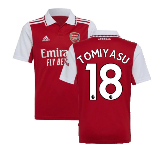 2022-2023 Arsenal Home Shirt (Kids) (TOMIYASU 18) — Buy Now