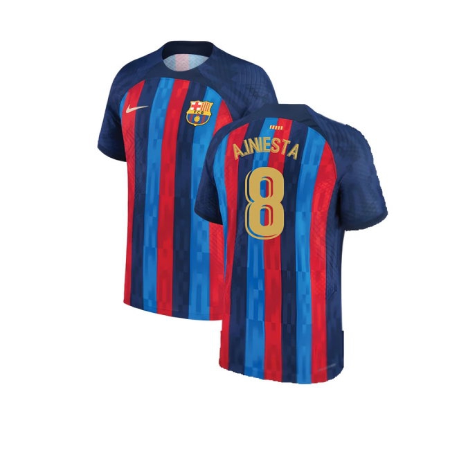 2022-2023 Barcelona CL Training Shirt (Grey) (A.INIESTA 8) — Shop Online
