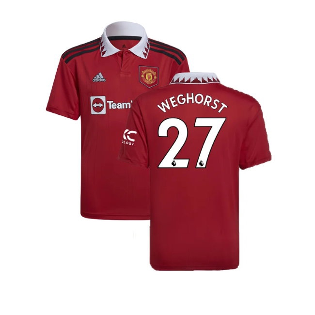 2022-2023 Man Utd Home Shirt (Kids) (Weghorst 27) — Shop Online