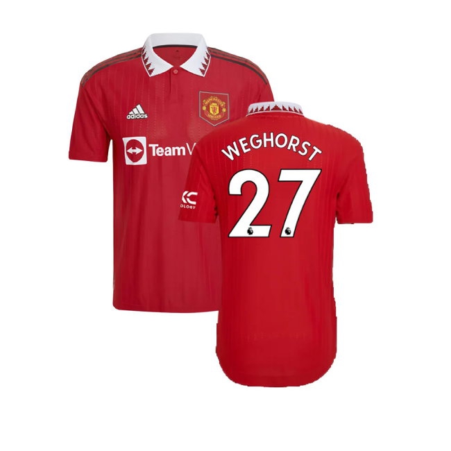 2022-2023 Man Utd Player Version Home Shirt (Weghorst 27) — Shop Now