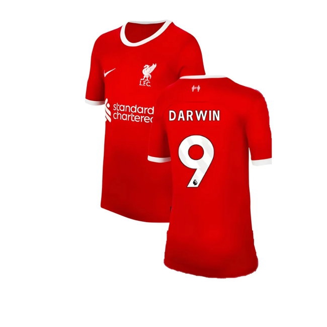 2023-2024 Liverpool Home Shirt (Kids) (Darwin 9) — Shop Now