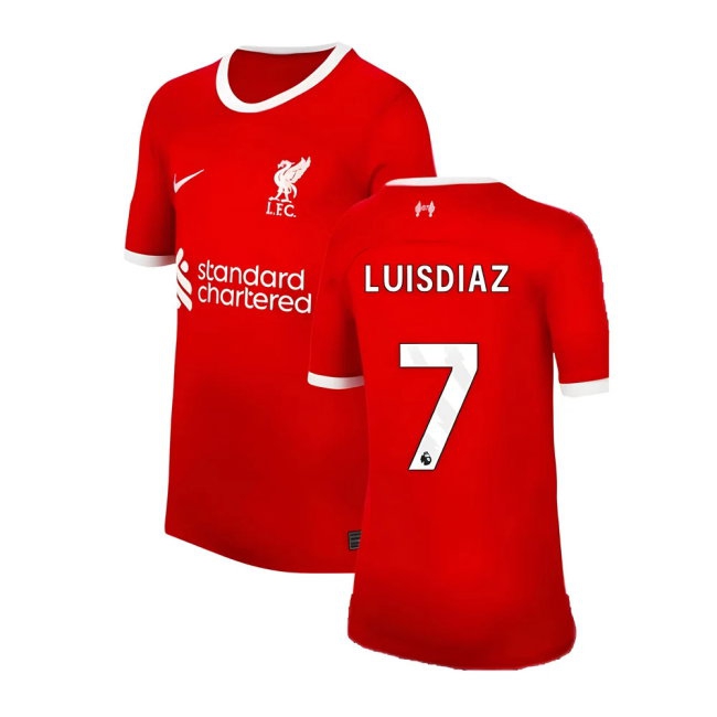 2023-2024 Liverpool Home Shirt (Kids) (Luis Diaz 7) — Shop Online