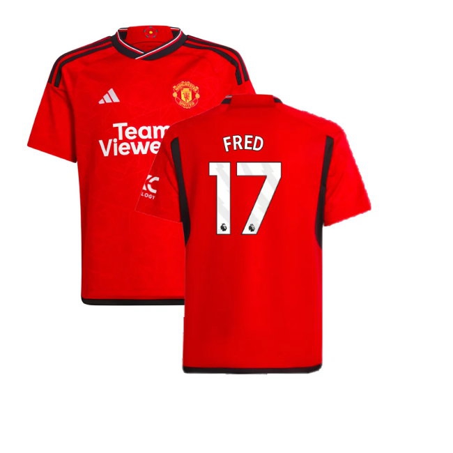 2023-2024 Man Utd Home Shirt (Kids) (Fred 17) — Buy Now