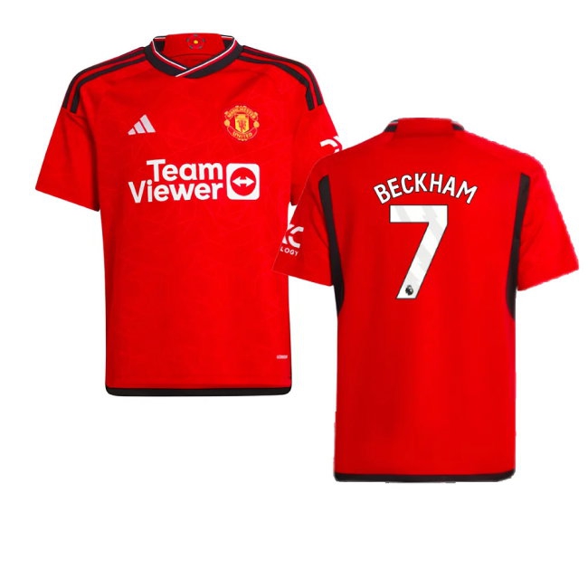 2023-2024 Man Utd Home Shirt (Kids) (Beckham 7) — Buy Online
