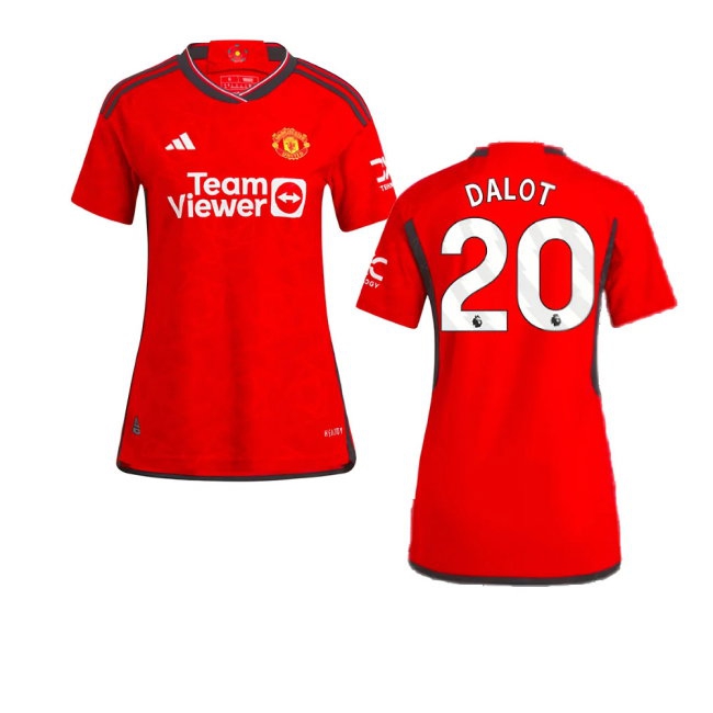 2023-2024 Man Utd Player Version Home Shirt (Ladies) (Dalot 20) — Buy Now