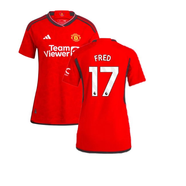 2023-2024 Man Utd Player Version Home Shirt (Ladies) (Fred 17) — Shop Online