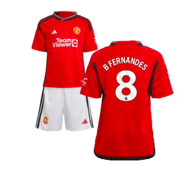 2023-2024 Man Utd Home Mini Kit (B Fernandes 8) — Shop Online