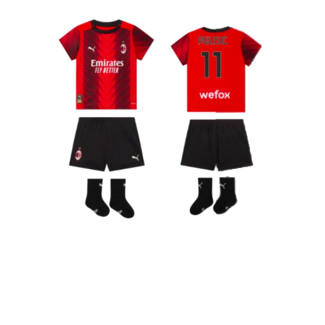 2023-2024 AC Milan Home Baby Kit (Pulisic 11) — Shop Online