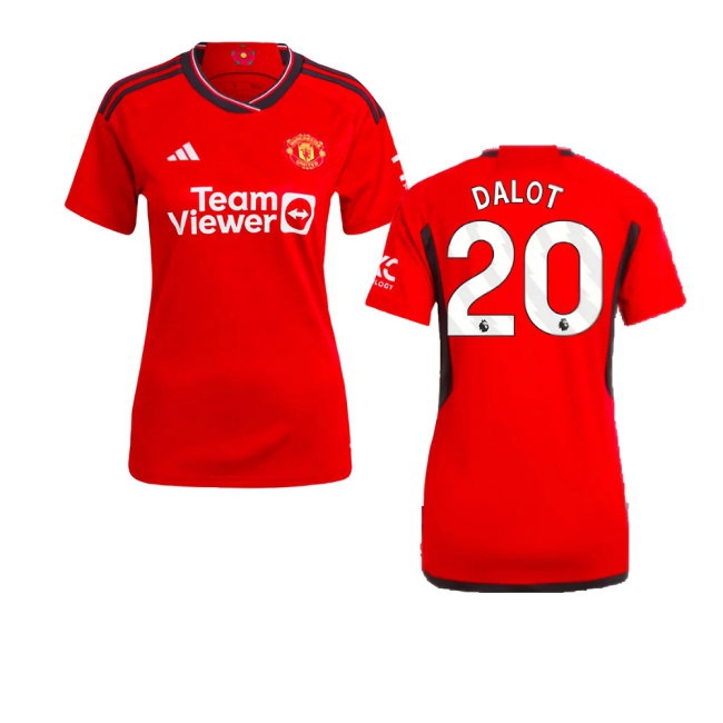 2023-2024 Man Utd Home Shirt (Ladies) (Dalot 20) — Shop Online