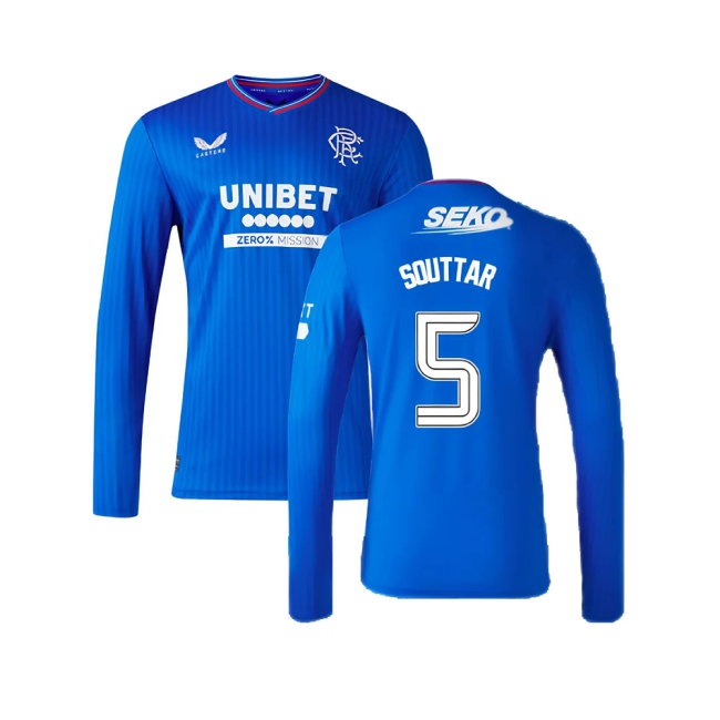 2023-2024 Rangers Long Sleeve Home Shirt (Souttar 5) — Buy Now