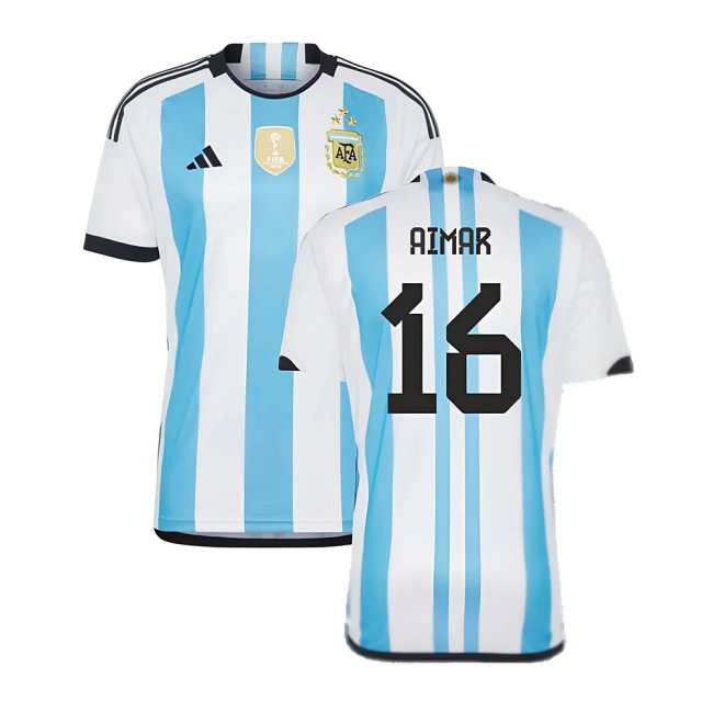 Argentina 2022 World Cup Winners Home Shirt (AIMAR 16) — Shop Now