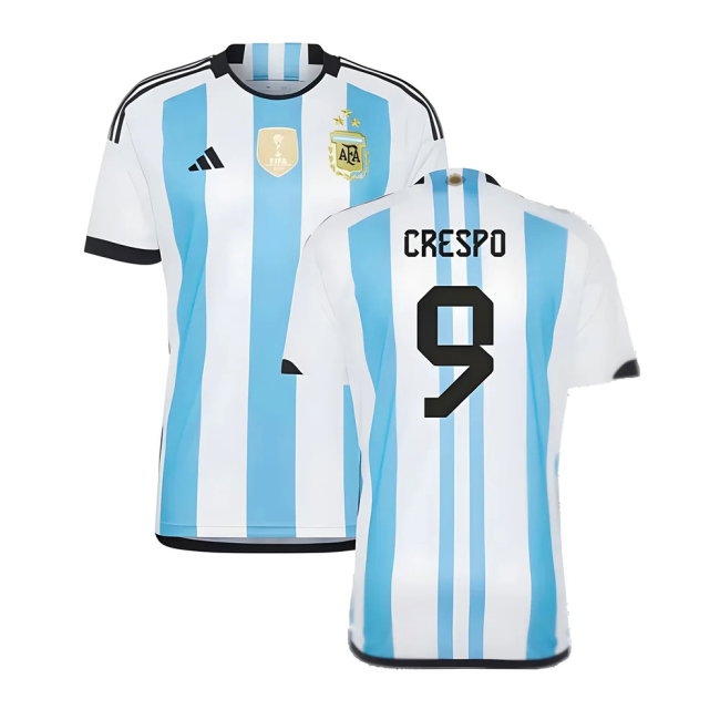 Argentina 2022 World Cup Winners Home Shirt (CRESPO 9) — Shop Online