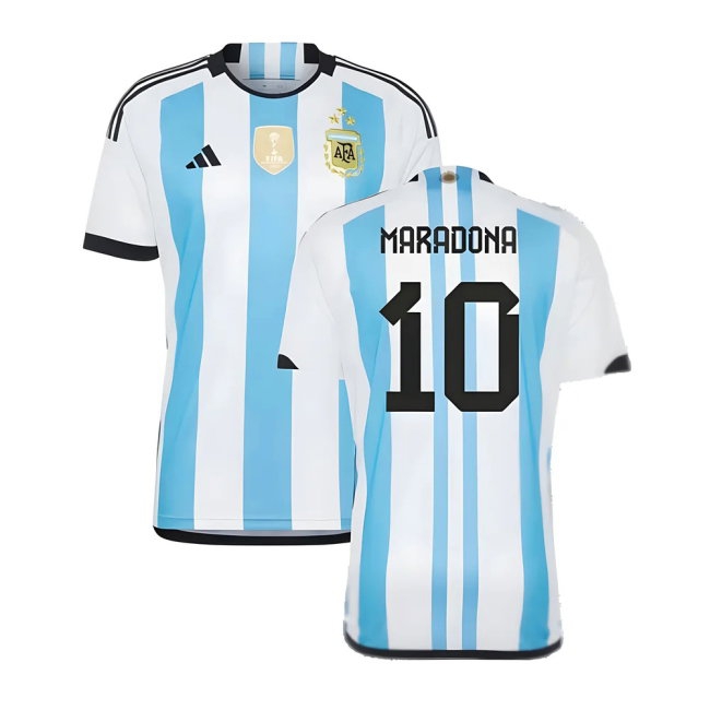 Argentina 2022 World Cup Winners Home Shirt (MARADONA 10) — Buy Now