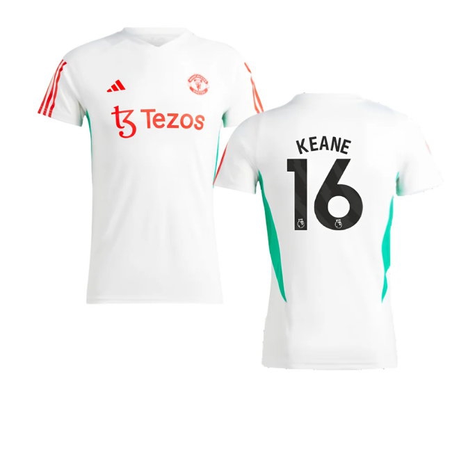 2023-2024 Man Utd Training Jersey (White) - Ladies (Keane 16) — Shop Online