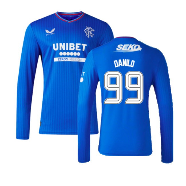 2023-2024 Rangers Long Sleeve Home Shirt (Danilo 99) — Shop Now