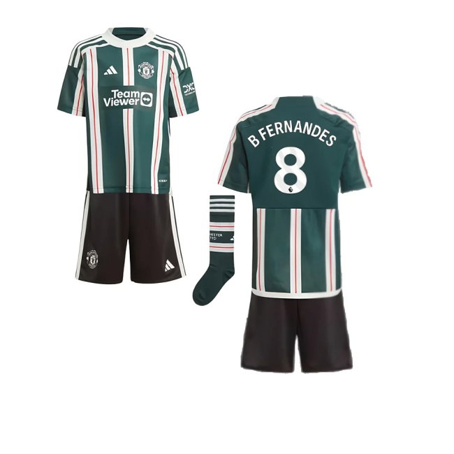 2023-2024 Man Utd Away Mini Kit (B Fernandes 8) — Shop Online