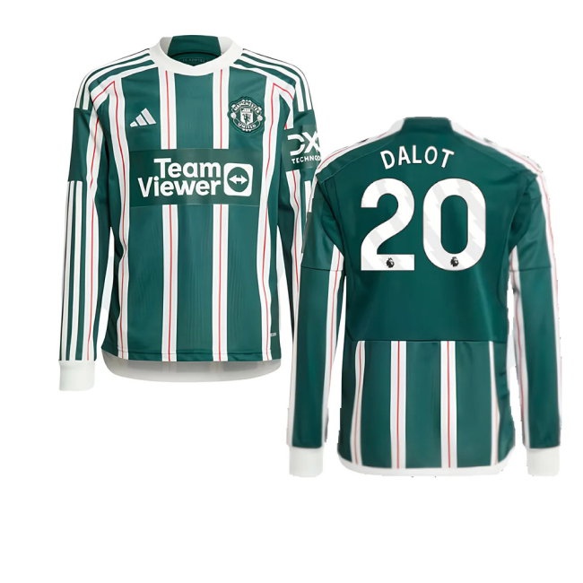 2023-2024 Man Utd Away Long Sleeve Shirt (Kids) (Dalot 20) — Shop Now