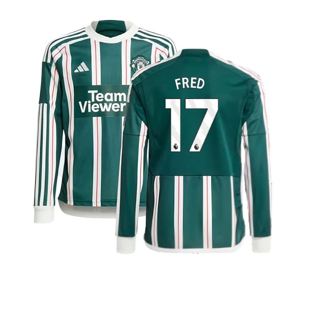 2023-2024 Man Utd Away Long Sleeve Shirt (Kids) (Fred 17) — Buy Online