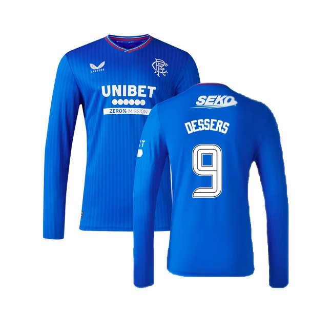 2023-2024 Rangers Long Sleeve Home Shirt (Dessers 9) — Shop Now