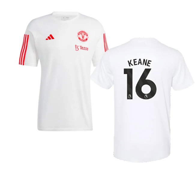 2023-2024 Man Utd Training Tee (White) (Keane 16) — Buy Now