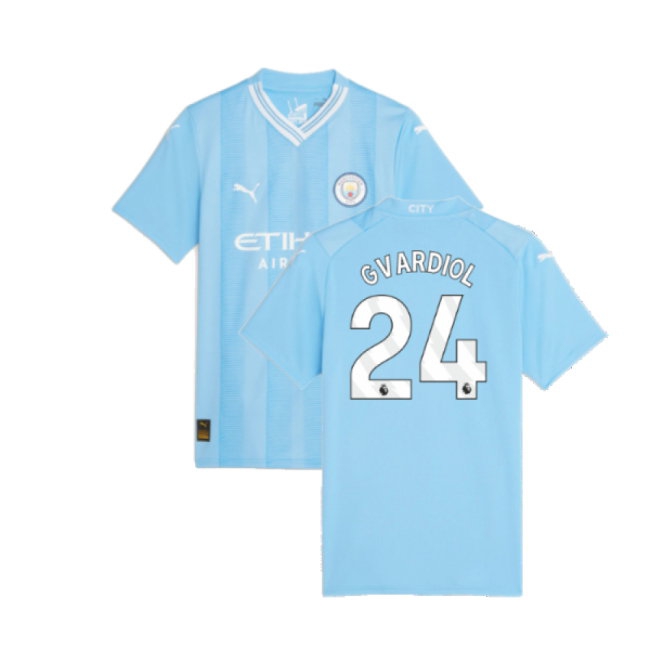 2023-2024 Man City Home Shirt (Ladies) (Gvardiol 24) — Buy Now